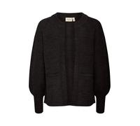 fransa FRERETTA Damen Strickpullover Feinstrick Pullover Strickjacke Langarm Taschen Grobstrick Regular fit, Größe:XL, Farbe:Black (200113)