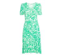 fransa FRFEDOT 1 Dress Damen Freizeitkleid Kleid mit Blumenmuster, V-Ausschnitt und kurzen Ärmeln, Größe:M, Farbe:Blarney AOP MS24 01A (203465)