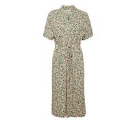 fransa FRFEDOT Damen Jerseykleid Shirtkleid Kleid mit V-Ausschnitt und Schnürung an der Taille, Größe:S, Farbe:Camellia Rose Mix AOP A (201856)