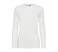 fransa FRHIZAMOND 8 Damen Longsleeve Langarmshirt Shirt Spitzendetails an den Ärmeln Saum Kragen Tight Fit mit Stretch, Größe:XL, Farbe:Antique (110602)