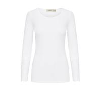 fransa FRHIZAMOND Damen Langarmshirt Longsleeve Shirt mit Spitze Stretch Rundhals Baumwollmischung Skinny Fit, Größe:XL, Farbe:Antique (110602)