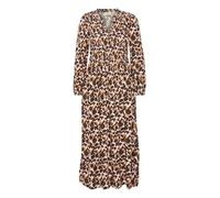 fransa FRJio Damen Maxikleid Langes Kleid Sommerkleid mit V-Ausschnitt Label-Details elastischer Bund Regular fit, Größe:L, Farbe:Zephyr AOP MA24 01E (203607)