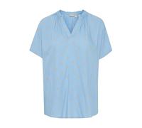 fransa FRKAMMA BL Damen Bluse Shirtbluse Kurzarmbluse ungefüttert V-Ausschnitt Regular fit, Größe:XL, Farbe:Hydrangea AOP MS24 01E (203534)