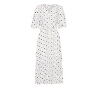 fransa FRKAMMA DR 1 Damen Maxikleid Kleid ungefüttert mit V-Ausschnitt 3/4-Ärmel Bindeband Regular fit, Größe:M, Farbe:Arctic Wolf AOP MS24 01E (202830)