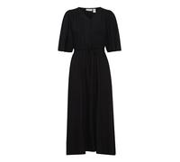 fransa FRKAMMA DR 1 Damen Maxikleid Kleid ungefüttert mit V-Ausschnitt 3/4-Ärmel Bindeband Regular fit, Größe:XS, Farbe:Black (200113)