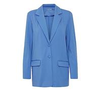 fransa FRLANO Damen Blazer Longblazer Jacke mit Reverskragen und Knopf mit Stretch, Größe:L, Farbe:Ultramarine (174037)