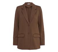 fransa FRLANO Damen Blazer Longblazer Jacke mit Reverskragen und Knopf mit Stretch, Größe:XL, Farbe:Carafe (191116)