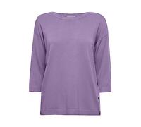 fransa FRLILLI Damen Strickpullover Feinstrick Pullover mit U-Boot-Ausschnitt und seitlichen Knopfleisten und 3/4 Ärmeln, Größe:M, Farbe:Purple Haze (183718)