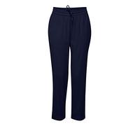 fransa FRMaddie Damen Leinenhose Hose Stoffhose Leinen Mix mit Kordeln Regular Fit Mid Waist, Größe:M, Farbe:Navy Blazer Melange (1939231)