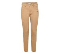fransa FRMax Damen Chino Hose Stoffhose 5-Pocket Toyo Tight Fit Mid Waist, Größe:46, Farbe:Tannin (171320)