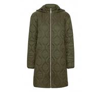 fransa FRPADMA Damen Steppjacke Übergangsjacke Jacke mit Kapuze Reißverschluss lange Passform leicht gefüttert, Größe:S, Farbe:Olive Night (190515)