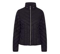 fransa FRPADMA Damen Steppjacke Übergangsjacke Jacke mit Stehkragen tailliert geschnitten mit Reißverschluss, Größe:L, Farbe:Black (200113)