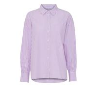 fransa FRPOPPA SH 1 Damen Bluse Langarmbluse Hemdkragen 60% Baumwolle, 40% Polyester Relaxed fit, Größe:M, Farbe:Viola Mix (202648)