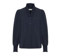 fransa FRPOPS SH 2 Damen Bluse Langarmbluse V-Ausschnitt 50% Baumwolle, 50% Polyester Regular fit, Größe:M, Farbe:Navy Blazer (193923)