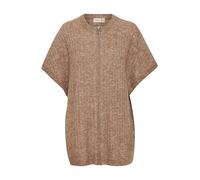 fransa FRSanny Damen Strickjacke Cardigan mit Reißverschluss moderner Schnitt elastisch Loose fit, Größe:S, Farbe:Rain Drum Melange (1909161)