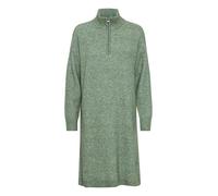 fransa FRSanny Damen Strickkleid Feinstrickkleid Kleid mit Troyerkragen Rippbündchen Regular fit, Größe:S, Farbe:Laurel Wreath Melange (1760091)