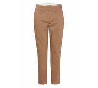 Stoffhose FRANSA "Stoffhose FRVita", Damen, Gr. 38, N-Gr, braun (coca mocha), Web, Obermaterial: 60% Baumwolle CO. 36% Polyester PES. 4% Elasthan EL., casual, lässig geschnitten knöchelfrei, Hosen (88