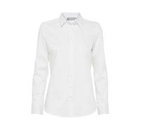 fransa FRZashirt Damen Langarmshirt Langarmbluse Bluse Hemdbluse Stehkragen mit Stretch, Größe:L, Farbe:White (60002)