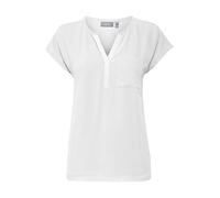 fransa FRZawov Damen Shirt Kurzarmshirt Kurzarmbluse Bluse mit V-Auschnitt mit überschnittener Schulter und aufgesetzte Tasche, Größe:M, Farbe:(NOOS) Antique (60010)