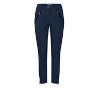 fransa FRZio Damen Hose Stoffhose Chinohose mit Stretch Tight Fit Mid Waist Cropped, Größe:38, Farbe:(NOOS) Dark Peacoat (60468)