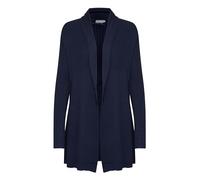 fransa FRZubasi Damen Lange Strickjacke Feinstrick Cardigan Longstrickjacke, Größe:XL, Farbe:Black Iris (60410)