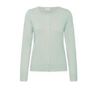 fransa FRZubasic Damen Strickjacke Feinstrick Cardigan Strickcardigan mit Rundhalsausschnitt und Knopfleiste, Größe:M, Farbe:Frosty Green (155706)