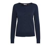 fransa FRZubasic Damen Strickjacke Feinstrick Cardigan Strickcardigan mit Rundhalsausschnitt und Knopfleiste, Größe:2XL, Farbe:(NOOS) Dark Peacoat (60468)