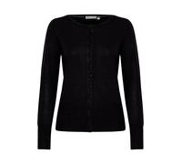 fransa FRZubasic Damen Strickjacke Feinstrick Cardigan Strickcardigan mit Rundhalsausschnitt und Knopfleiste, Größe:S, Farbe:(NOOS) Black (60096)