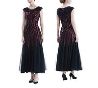 Fransenkleid 20er Jahre, Flapper Kleid Cocktail Kleider Damen 1920er Gatsby Pailletten Kleider Flapper Kleid Cocktail Kleider Damen Fasching Kostüm Kleid Für Karneval, Party, Tanz, Nachmittagstee