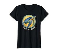 Französisch-Polynesien Moorea Tahiti Preisgünstiges Grafik-T-Shirt, Damen, Schwarz, XS