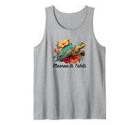 Französisch-Polynesien Moorea Tahiti Tank Top, Herren, Grau Meliert, M
