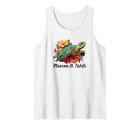 Französisch-Polynesien Moorea Tahiti Tank Top, Herren, Weiß, XL