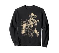 Französische Bulldogge Cowboy spielt Gitarre Frenchie Hund Western Sweatshirt