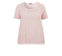 Frapp Damen Rundhals 1/2 Arm Materialmix T-Shirt, Rosa (Rose Daiquiri 684), 46