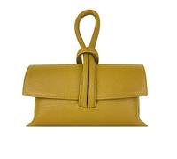 FrasiBags Mini-Tasche für Damen, Damen-Handtasche aus echtem Leder, Mini-Handtasche, Damen-Handtasche, Damen-Clutch, Ledertaschen, modische Tasche, Mini Bag Made in Italy, Senf
