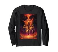 Frau Kosmische Flammen Dreieck Power Transformation Langarmshirt