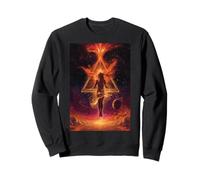 Frau Kosmische Flammen Dreieck Power Transformation Sweatshirt