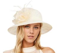 Frauen Blumen Eimer Hüte | Cloche Hut verstellbares Weitkrempel Cloche Hüte für Frauen Süßes Spitzenblumenschaufel Hut Netter Bowler Sun Hut Elegante Damenhut für Hochzeit, Tee und Party
