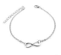 Frauen Fußkettchen Infinite Symbol Schmuck Niedlichen Knöchel Armband Silbrig Überlegene Qualität Durability and Attraction
