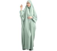 Frauen Kleid Muslim One Piece Gebet Kleid für Frauen Abaya Islamic Middle East Dubai Türkei Maxi Abaya Kaftan mit Hijab Kleid Full Cover Kleid