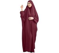 Frauen Kleid Muslim One Piece Gebet Kleid für Frauen Abaya Islamic Middle East Dubai Türkei Maxi Abaya Kaftan mit Hijab Kleid Full Cover Kleid