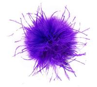 Frauen Mädchen Feder Brosche,Asudaro Vintage Natürliche Flauschige Straußenfeder Brosche Schmuck Fascinators Braut Dekor Damen Blumen Broschen Pins Brosche Anstecknadel für Festival Hochzeit Lila