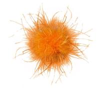 Frauen Mädchen Feder Brosche,Asudaro Vintage Natürliche Flauschige Straußenfeder Brosche Schmuck Fascinators Braut Dekor Damen Blumen Broschen Pins Brosche Anstecknadel für Festival Hochzeit Orange