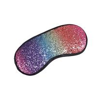 Frauen Mädchen Süße Glitzer Pailletten Schlafaugenmaske Farbverlauf Regenbogen Bunte Augenbinde Reise Elastische Schattenabdeckung Augenklappe