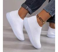 Frauen Modische Sommer atmungsaktive rutschfeste Mesh Sportschuhe, Laufschuhe mit Slip-On Sock-Design, unisex