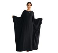 Frauen Muslim Robe Weiche Krepp Schmetterling Batwing Abaya Dubai Luxus Islam Muslim Kaftan Bescheidenes Kleid