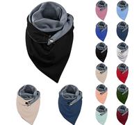 Frauen Schal Mit Knöpfen Elegant Klassischer Persönlichkeit Geometrische Herbstschal Kaschmir-Schal mit Button Herbst Valentinstag EIN Weicher Schal als Geschenk
