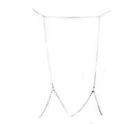 Frauen Shiny Crystal Strass Bein Oberschenkel Kette Taille Körperschmuck Bein Oberschenkel Harness Kette Silber Farbe Überlegene QualitätDeft and Professional