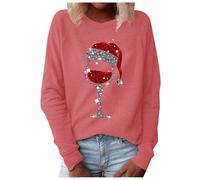 Frauen Sweatshirt Langarmshirts Oberteile Einfarbig Pullover Langarm T-Shirt Oberteile Elegant Bluse Longshirt Tunika Tops Damenpullover Langarm Kangaroos Damen Pullover Weihnachten Gutschein