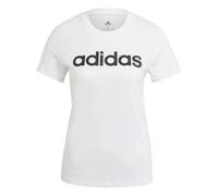 Adidas Damen T-Shirt Essentials Slim Logo – Weiß/Schwarz – Größe M